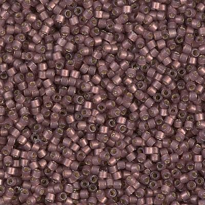 DB2183 Duracoat Semi Frosted Silver Lined Dyed Raisin, Miyuki Delica 11/0 £3.75
