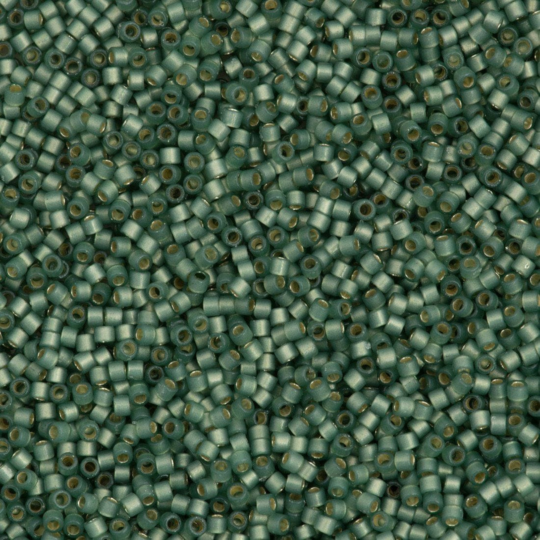 DB2190 Duracoat Semi Frosted Silver Lined Dyed Laurel, Miyuki Delica 11/0