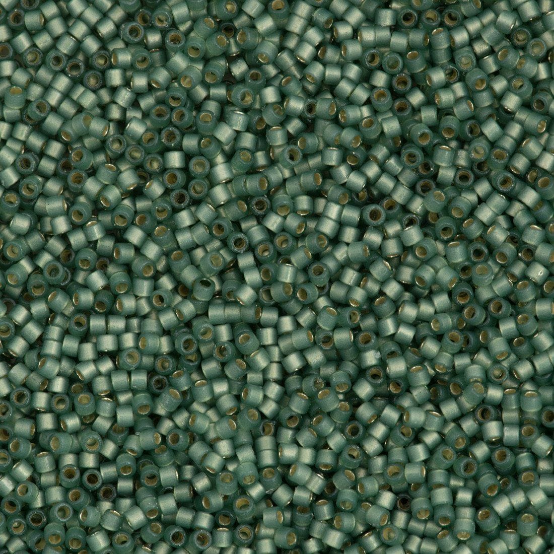 DB2190 Duracoat Semi Frosted Silver Lined Dyed Laurel, Miyuki Delica 11/0