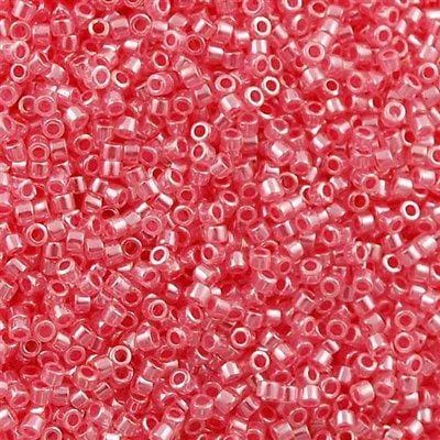 DB0236 Lined Crystal Rose Luster, Miyuki Delica 11/0 £2.25