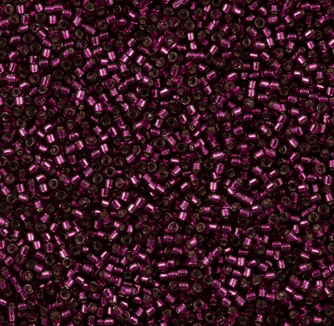 DB1342 - Silver Lined Dark Rose Dyed, Miyuki Delica 11/0