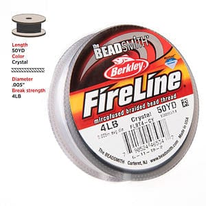 Fireline Thread, 4 Lb Crystal 50yd 0.005 in/0.12 mm