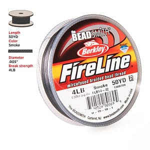 Fireline Thread, 4 Lb Smoke Grey 50yd 0.005 in/0.12 mm