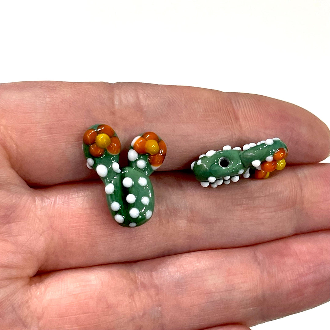 Hand Made Murano Glass Cactus Charm