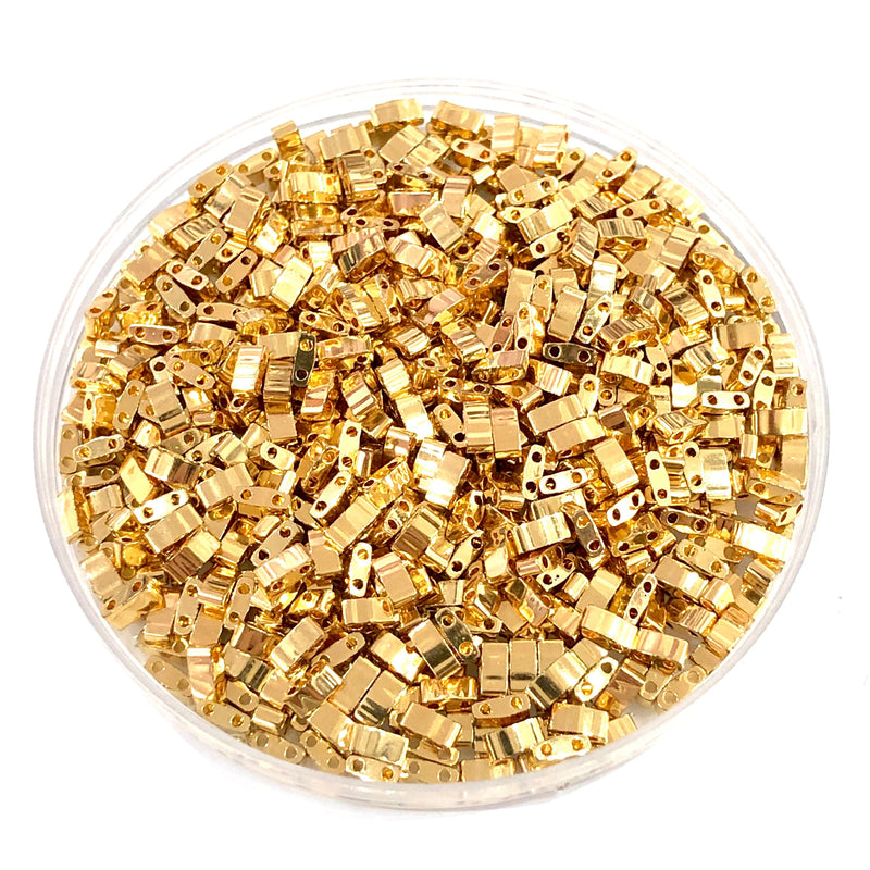 Miyuki Half Tila Beads HTL0191 24K Gold Plated,