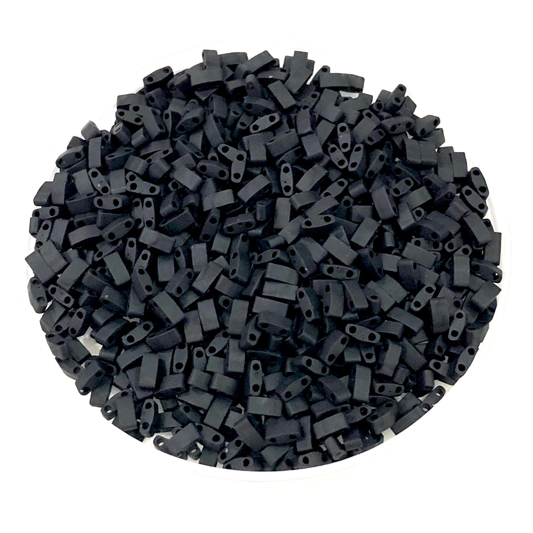 Miyuki Half Tila Beads HTL0401F Matted Black ,