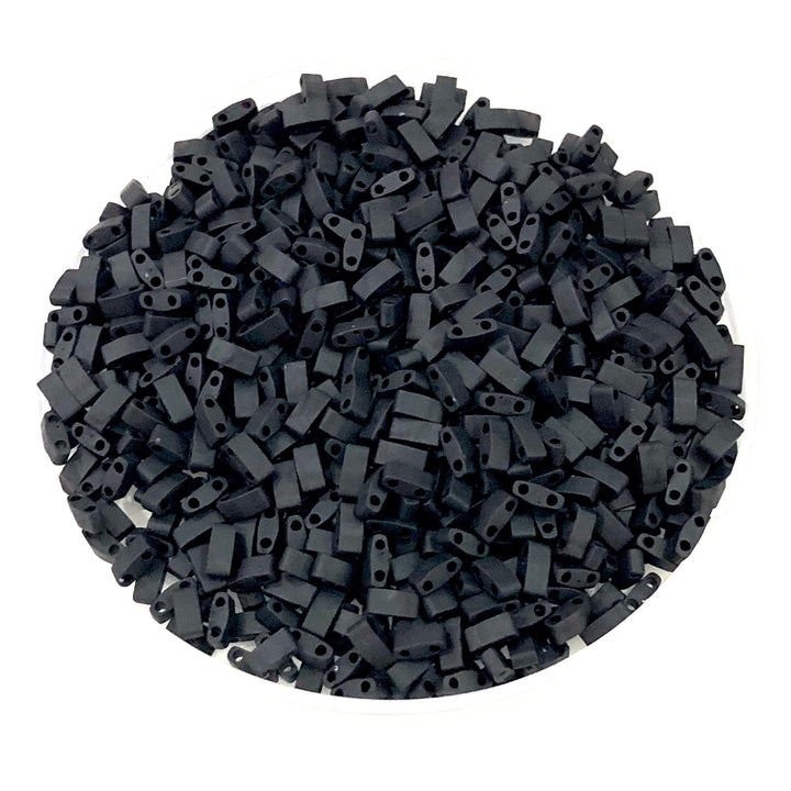 Miyuki Half Tila Beads HTL0401F Matted Black ,