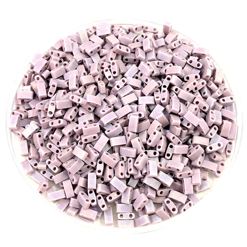 Miyuki Half Tila Beads HTL0410FR Matted Opaque Mauve AB ,