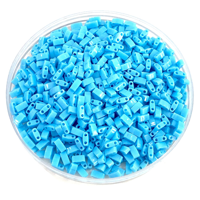 Miyuki Half Tila Beads HTL0413 Opaque Turquoise Blue ,