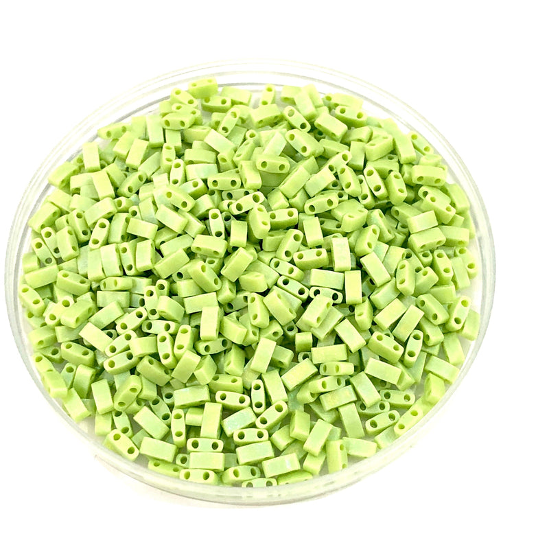 Miyuki Half Tila Beads HTL0416FR Matted Chartreuse Matted AB ,