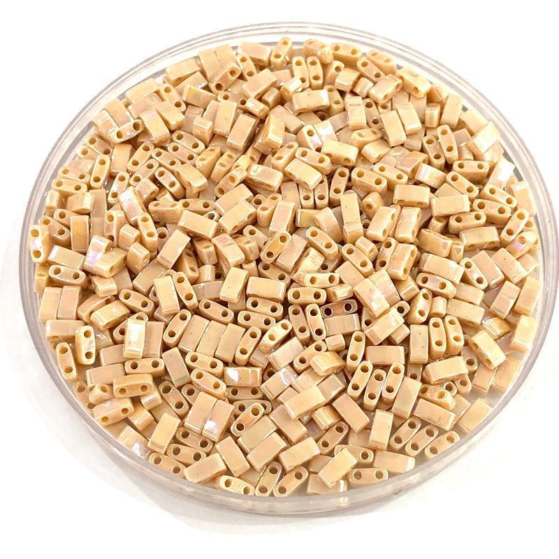 Miyuki Half Tila Beads HTL0488 Opaque Pear AB ,