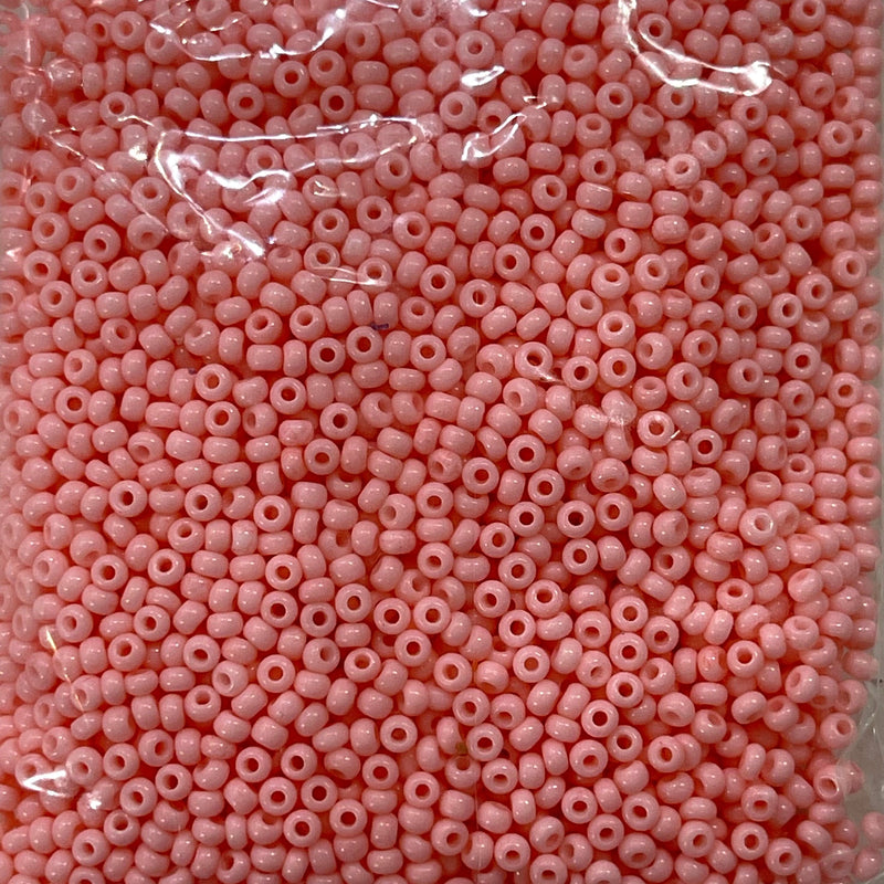Preciosa Seed Beads 8/0 Rocailles-Round Hole 100 gr, 03491 Pink Dyed Crystal