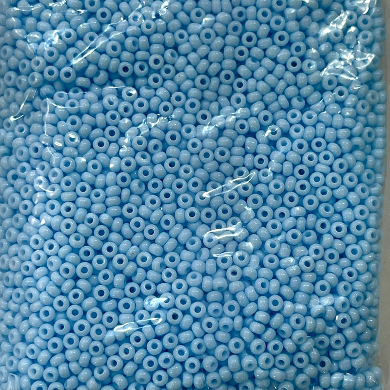 Preciosa Rocailles 8/0 Rocailles-Rundloch 100 gr, 03434 Blau gefärbter Kristall