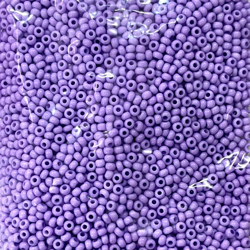 Preciosa Seed Beads 8/0 Rocailles-Round Hole 100 gr, 03123 Violet 2 Dyed Chalkwhite