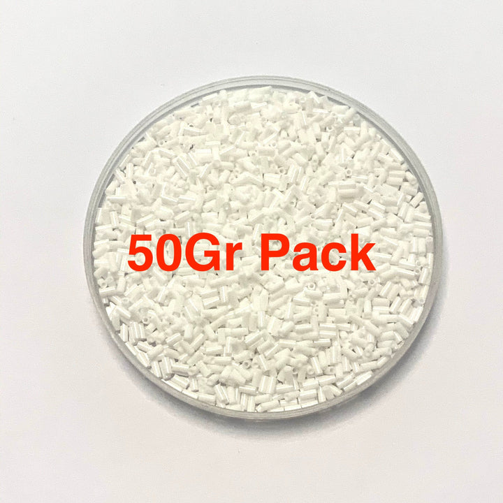 Miyuki Bugles size 3mm 0049 White Opaque 10 grams. White bugles 3mm,