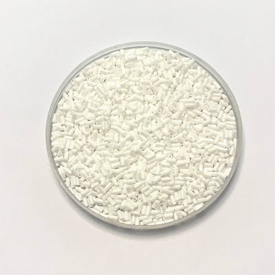 Miyuki Bugles Größe 3 mm 0049 Weiß Opak 10 Gramm. Weiße Signalhörner 3mm,