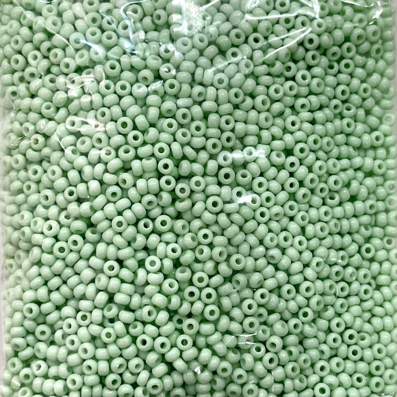 Perles de Rocailles Preciosa 8/0 Rocailles-Trou Rond 100 gr, 03261 Vert 1 Teinté Chalkwhite