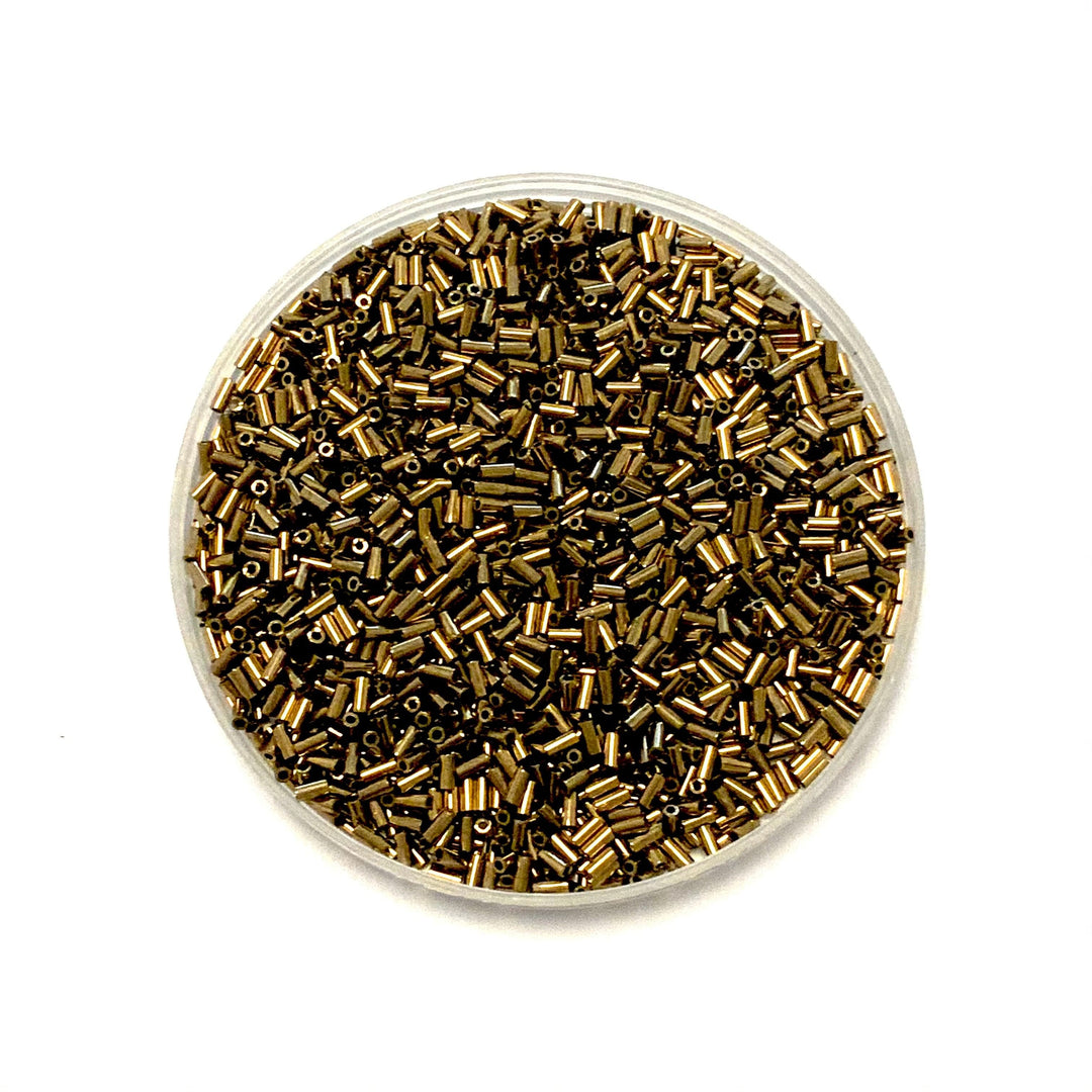 Miyuki Bugles size 3mm 0058 Bronze 10 grams.