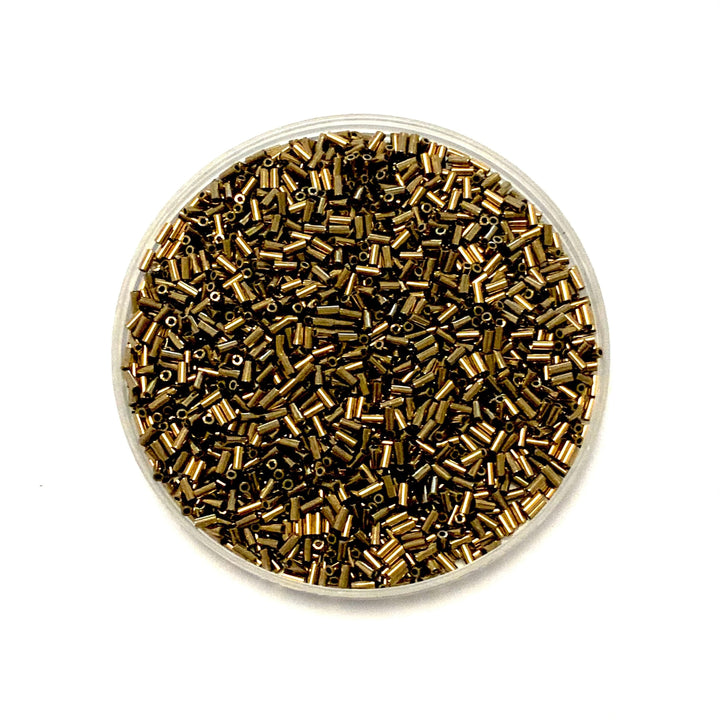 Miyuki Bugles size 3mm 0058 Bronze 10 grams.