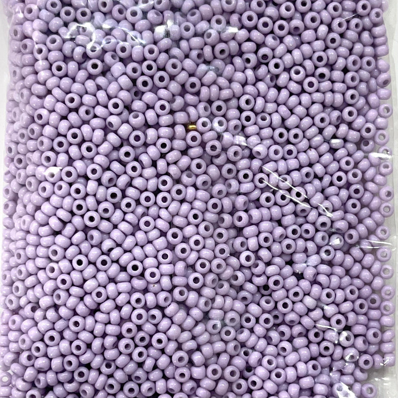 Preciosa Seed Beads 8/0 Rocailles-Round Hole 100 gr, 03222 Violet 1 Dyed Chalkwhite