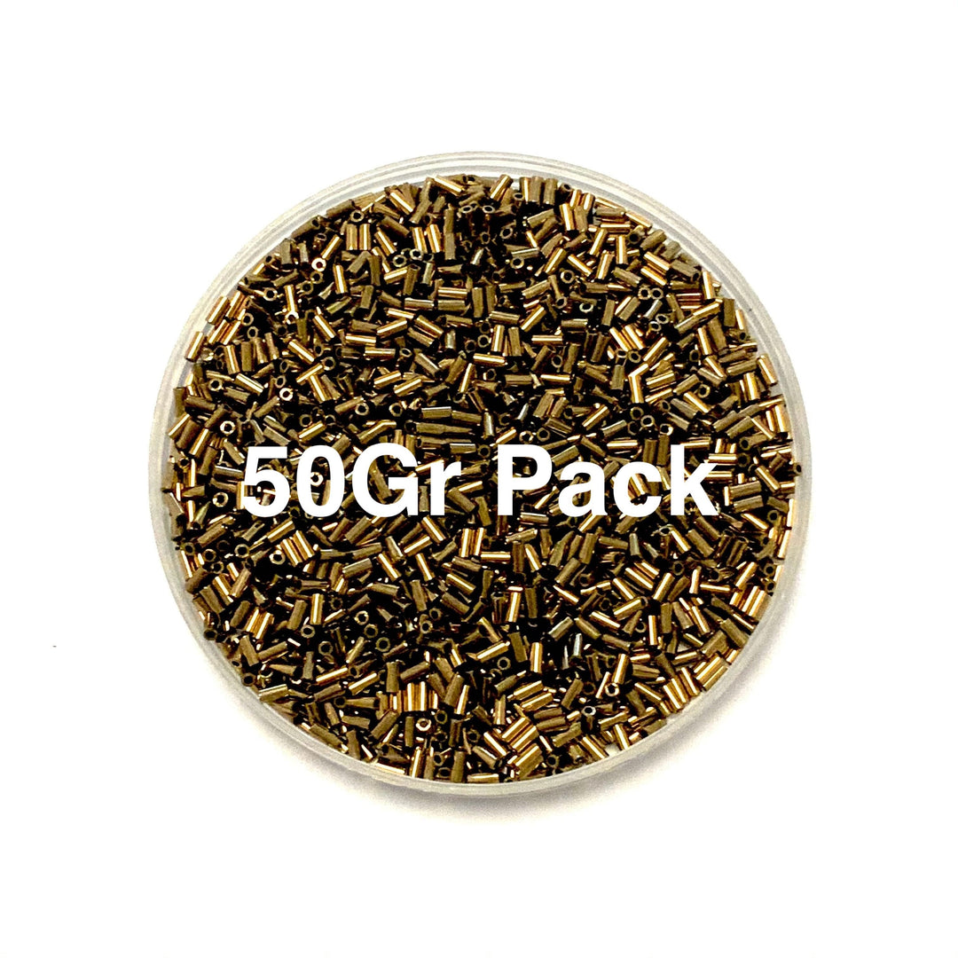 Miyuki Bugles size 3mm 0058 Bronze 10 grams.