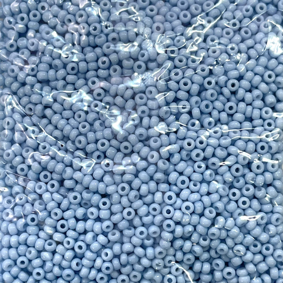 Preciosa Seed Beads 8/0 Rocailles-Round Hole 100 gr, 03232 Blue 1 Dyed Chalkwhite