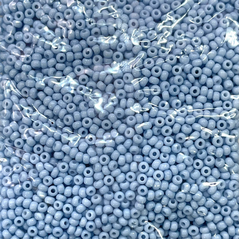 Perles de Rocailles Preciosa 8/0 Rocailles-Trou Rond 100 gr, 03232 Bleu 1 Dyed Chalkwhite