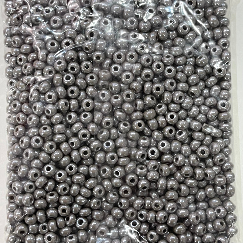 Perles de Rocailles Preciosa 6/0 Rocailles-Trou Rond 100 gr, 48020 Gris Opaque