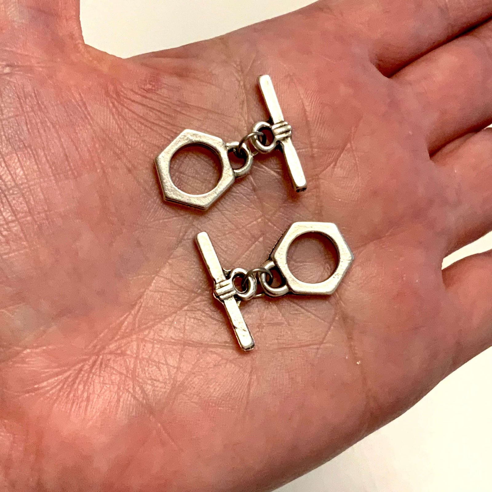 2 Sets Silver Toggle Clasp, Antique Silver Plated Toggle Clasp,
