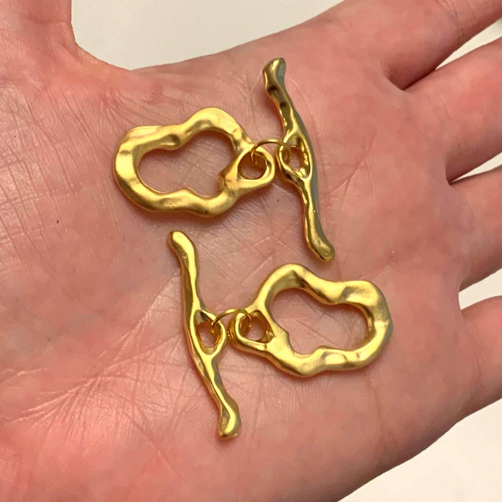 24Kt Matte Gold Plated Toggle Clasp, 24Kt Matte Gold Plated Toggle Clasp,