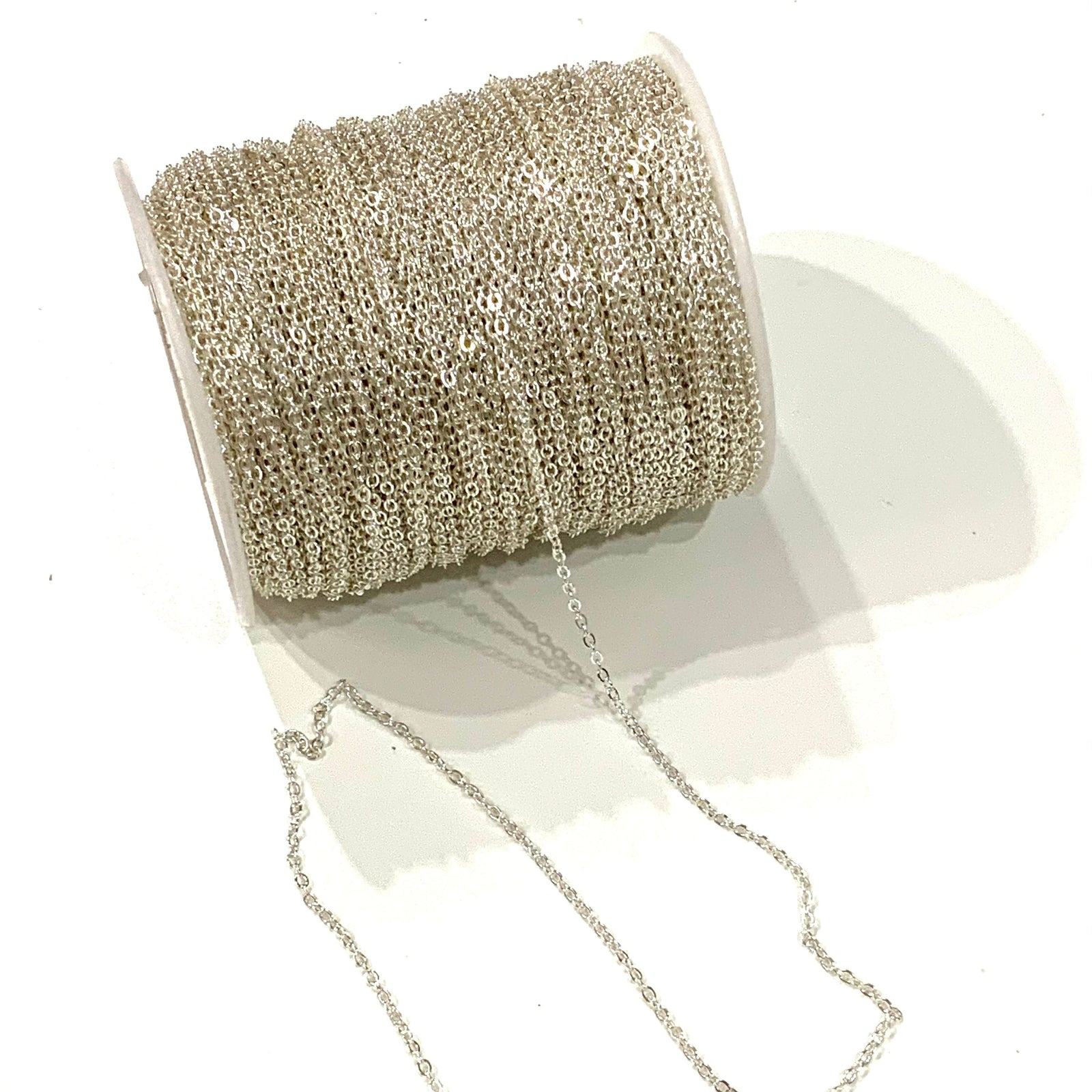 Silver Plated Cable Chain, Silver Plated Soldered Chain