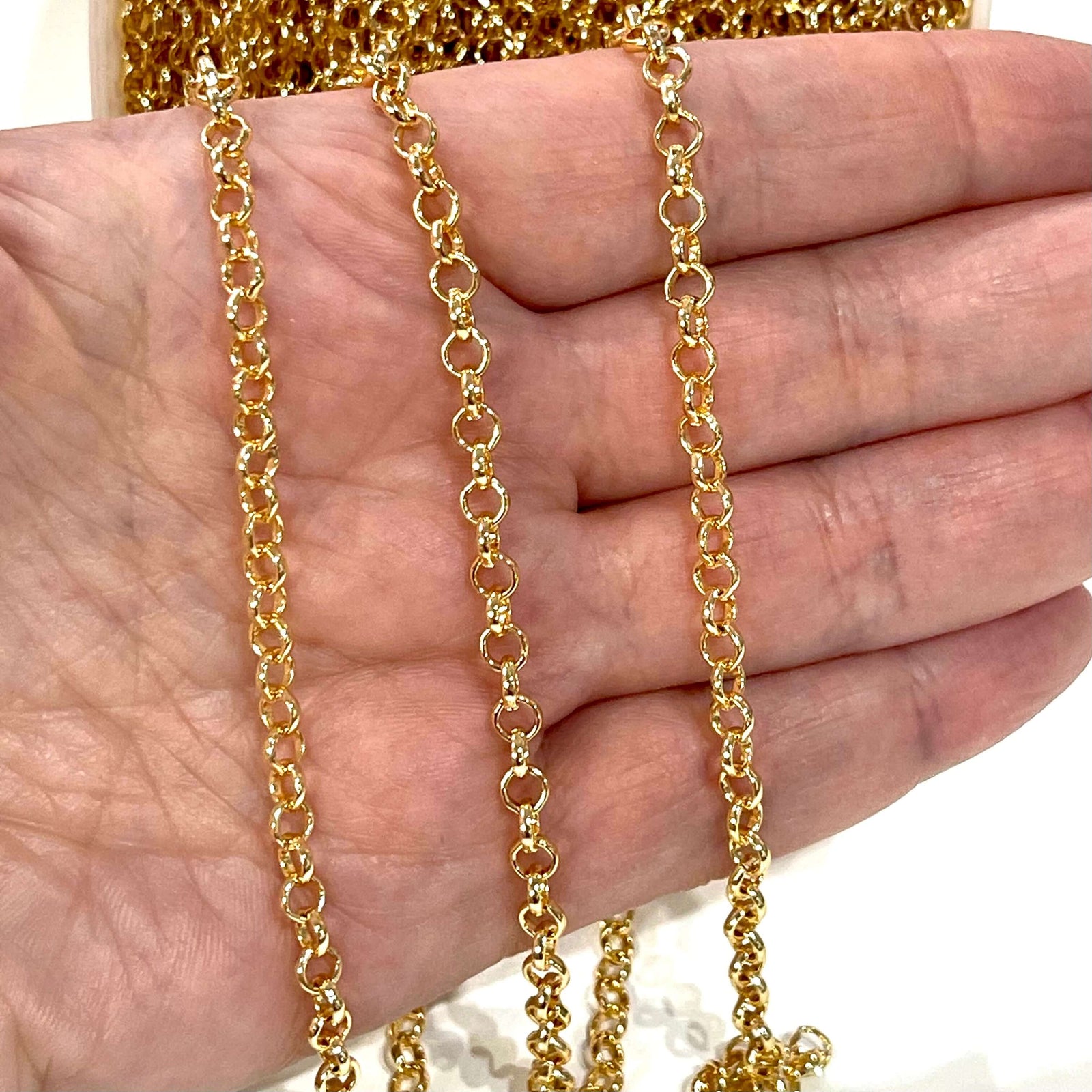 24Kt Gold Plated Belcher Chain, 4MM Gold Plated Belcher Chain