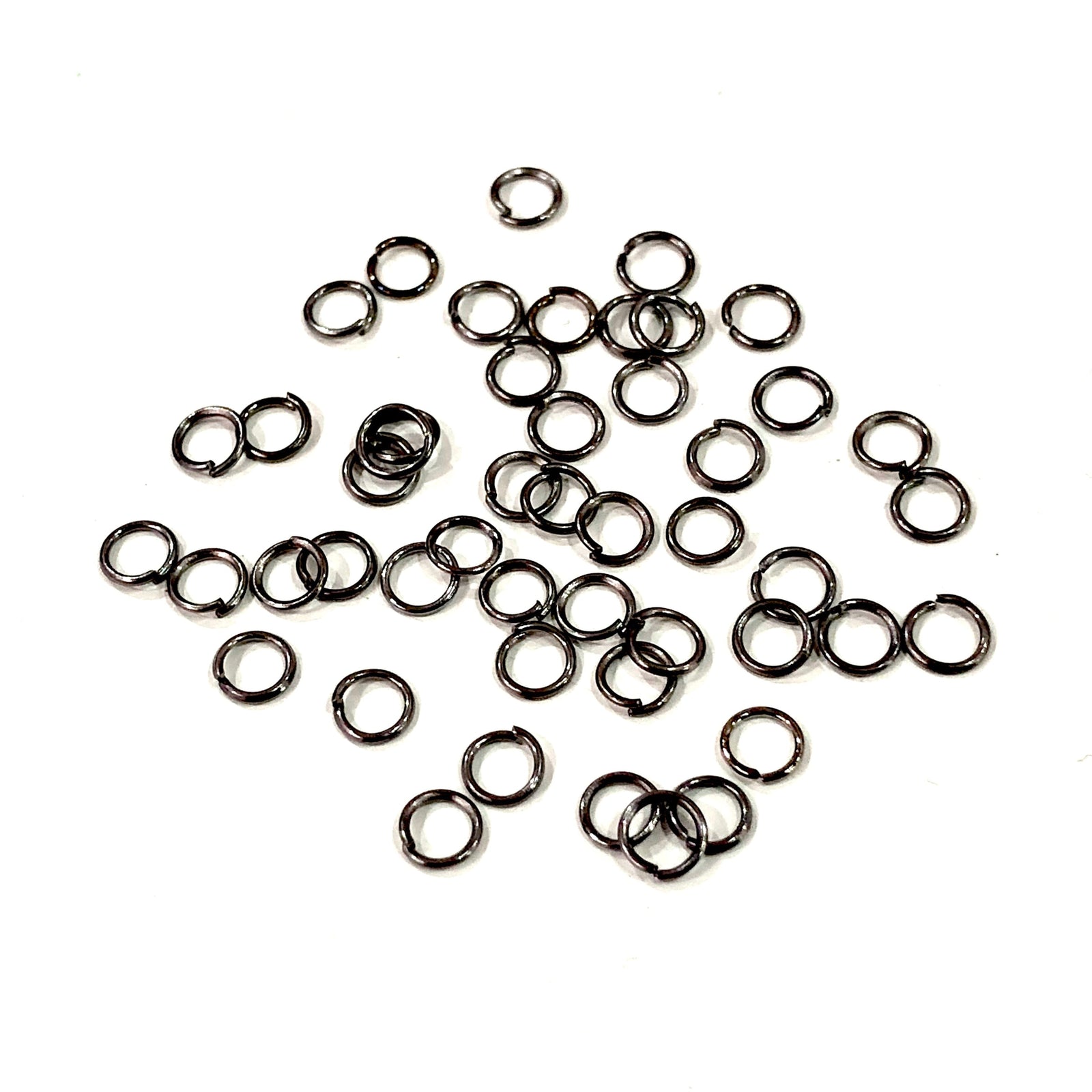 Gunmetal Plated Jump Rings, 3mm Extra Fine Jump Rings, Gunmetal Plated Open Jump Rings