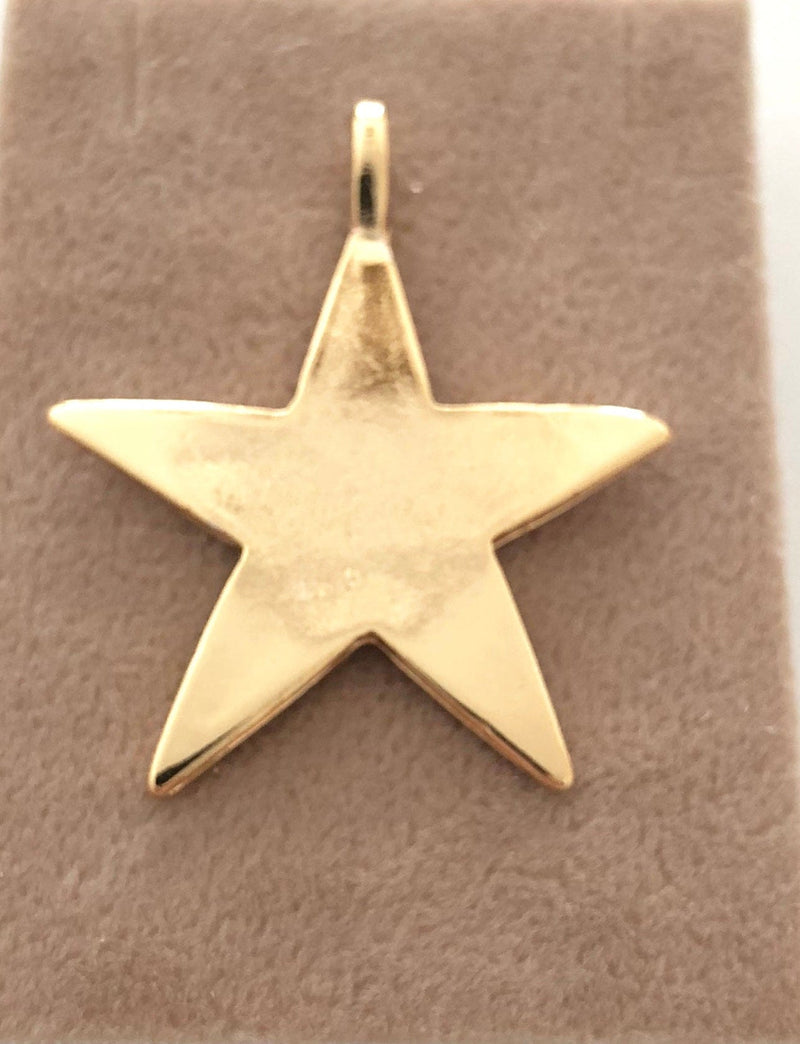 Star Pendant, Star Charm, Gold Star Pendant, Rose Gold Star Pendant