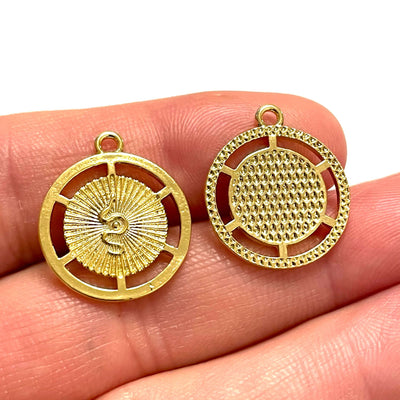 24Kt Shiny Gold Plated Brass Snake Pendant, Gold Snake Charm