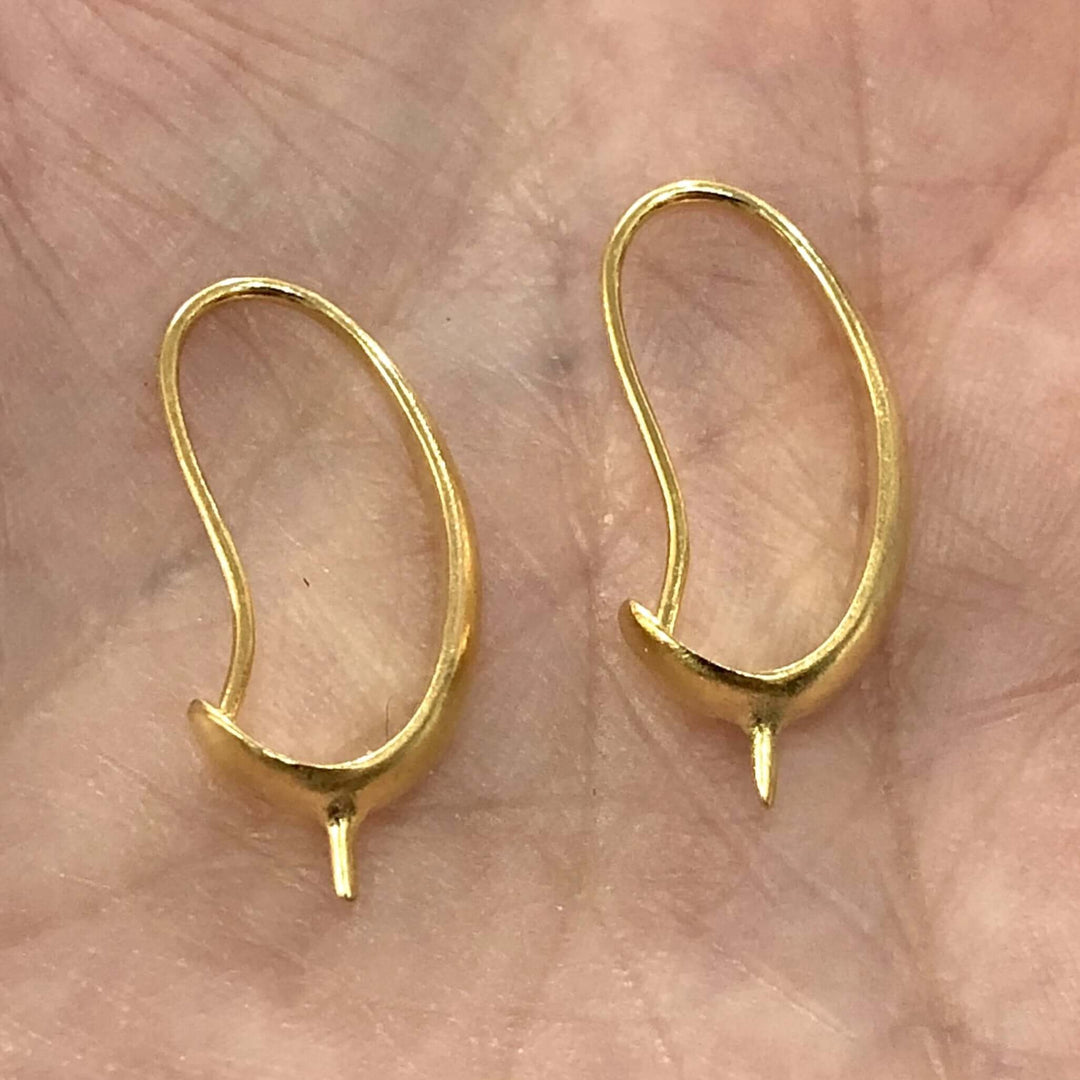 24Kt Gold Plated Brass Earrings, Gold Plated Earrings