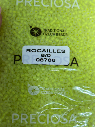 Perles de Rocailles Preciosa 8/0 Rocailles-Trou Rond-100 Gr,47102 Coquillage Blanc Albâtre