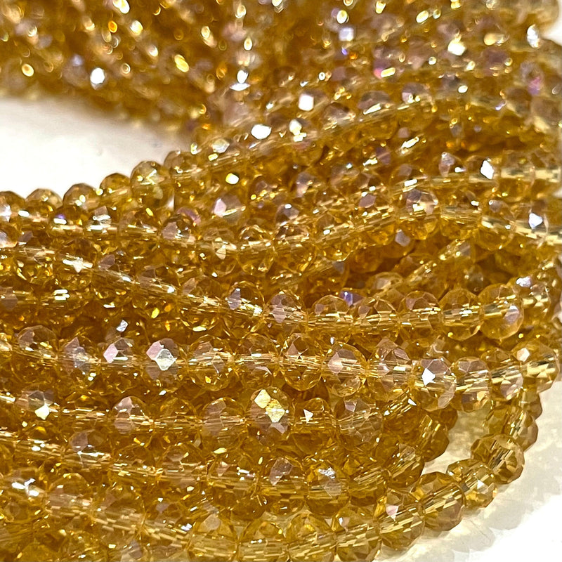 Crystal faceted rondelle 6mm Beads, PBC6C51