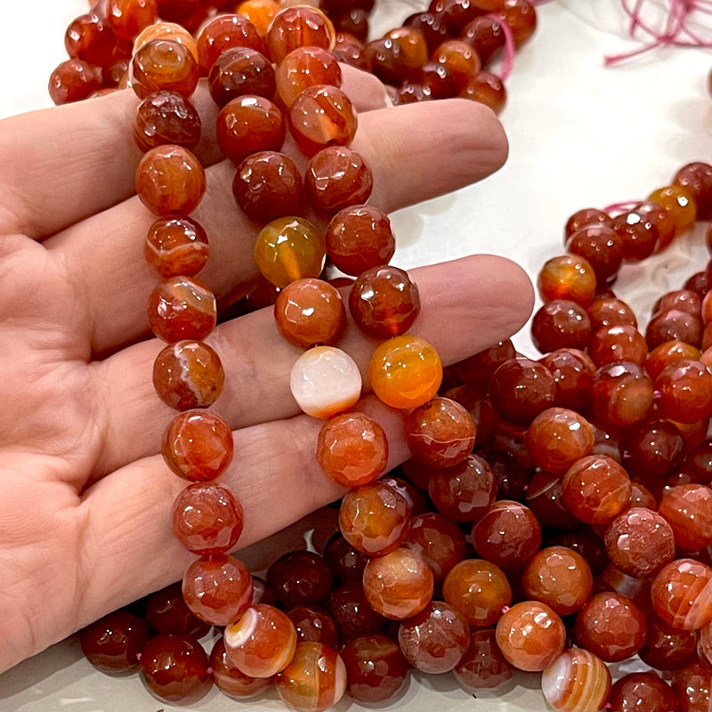 Agate brune 10 mm, 38 perles par brin, perles, perles de pierres précieuses, pierres précieuses naturelles
