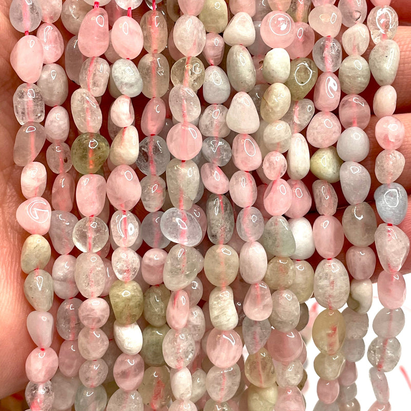 Echte natürliche Morganit-Edelsteinnuggets, 52 Perlen