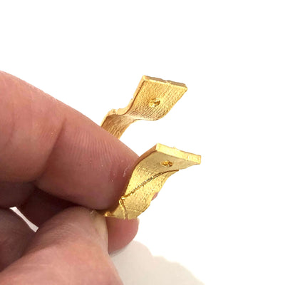 24Kt Gold Plated Adjustable Brass Ring Blank£1