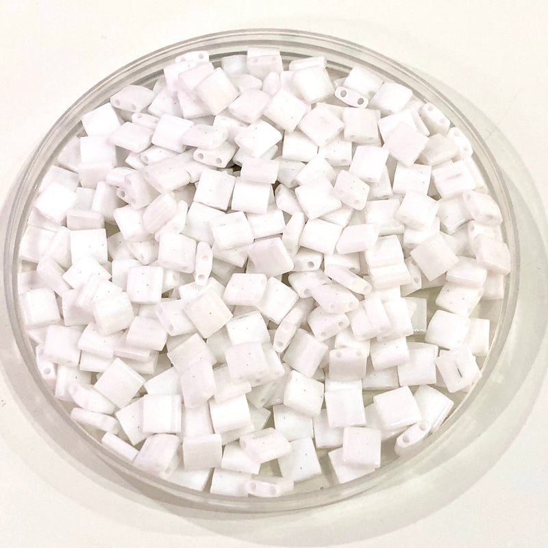 Miyuki Tila Beads TL0402 White Opaque ,