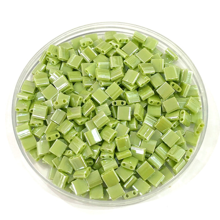 Miyuki Tila Beads TL0439 Opaque Chartreuse Luster,
