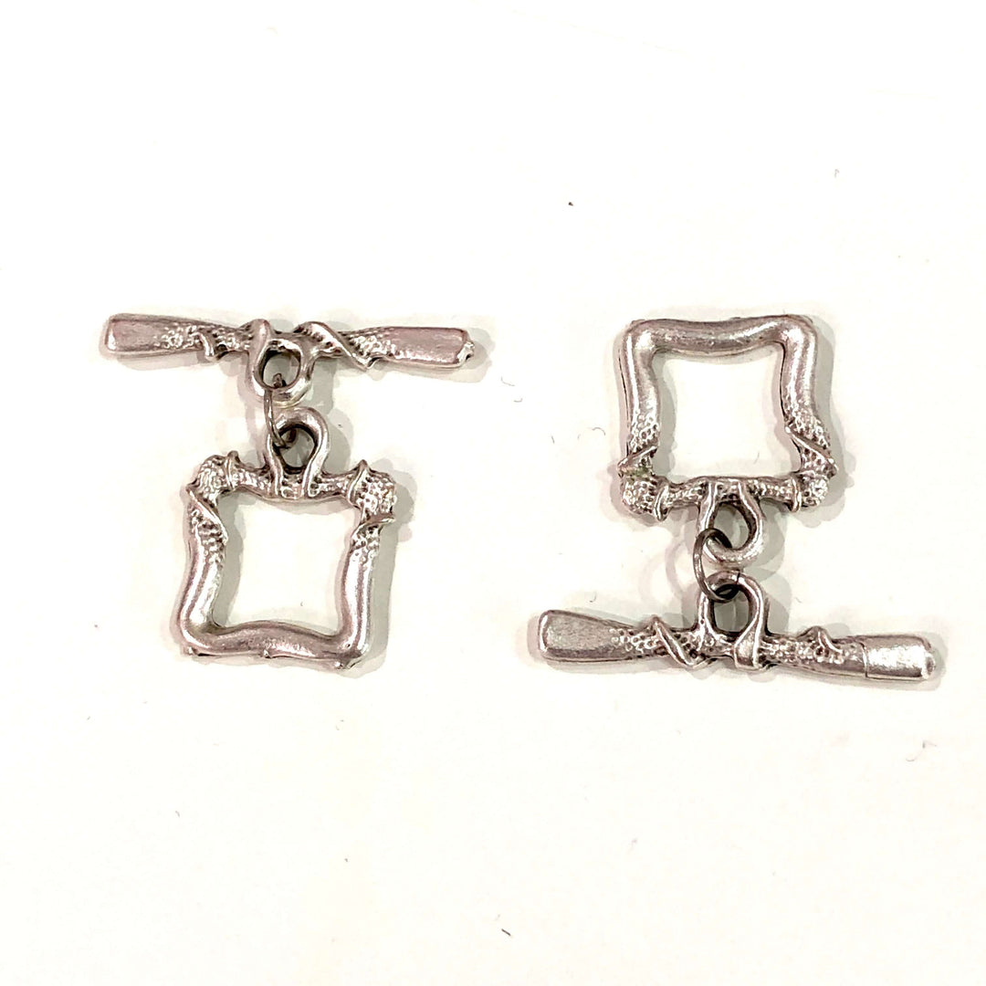 2 Sets Silver Toggle Clasp, Antique Silver Plated Toggle Clasp,