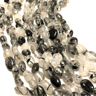 Echter natürlicher Moosachat-Edelstein Nuggets, 58 Perlen
