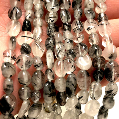 Echter natürlicher Moosachat-Edelstein Nuggets, 58 Perlen