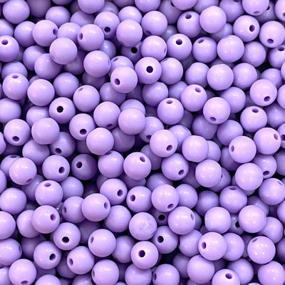 8mm Acrylic Beads, Lilac Acrylic Beads, 50 Gr Pack-Approx 185 Beads