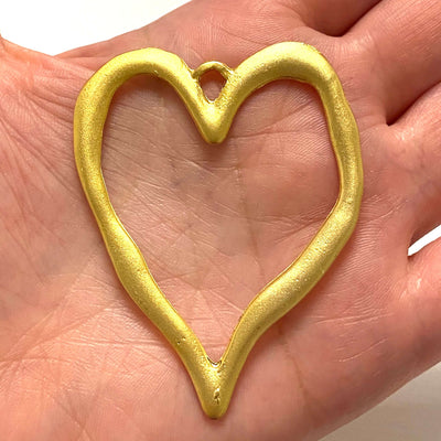22Kt Gold  Plated Large Heart Pendant, Large Gold Heart Pendant, 57mm£1.5