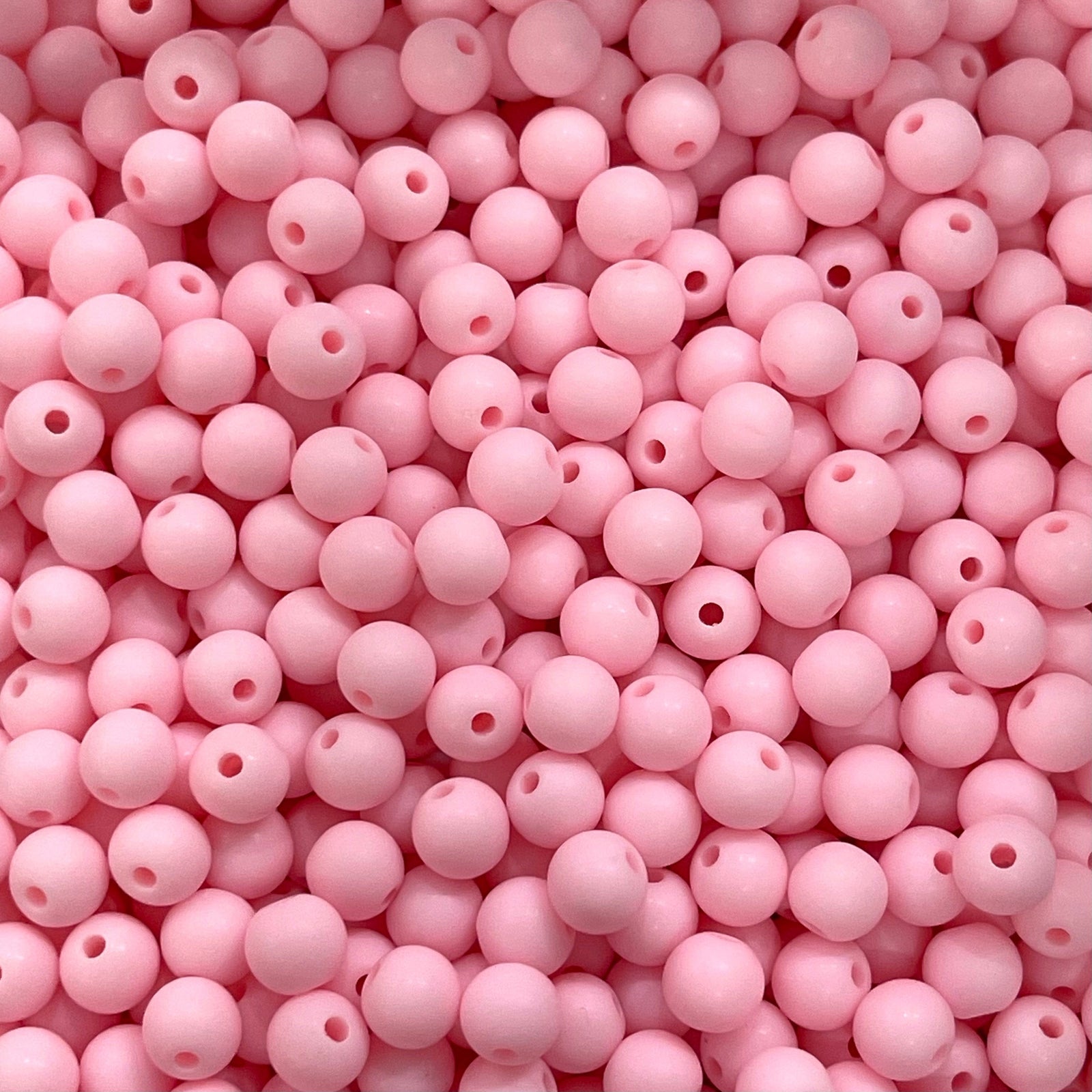 8mm Acrylic Beads, Pink Acrylic Beads, 50 Gr Pack-Approx 180 Beads