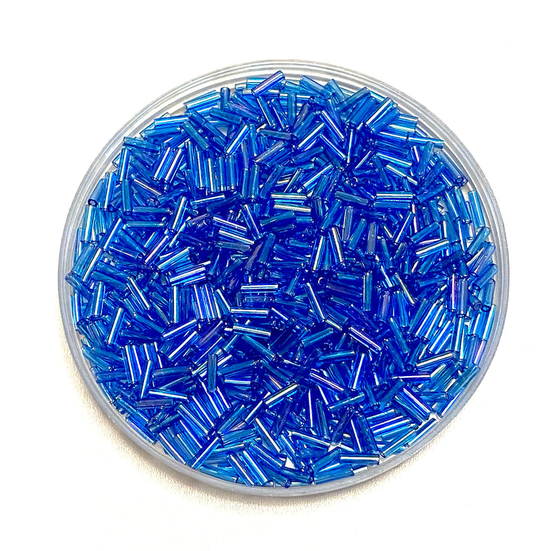 Miyuki Signalhörner Größe 6mm 0261 Transparent Light Sapphire AB, Blaue Signalhörner 6mm,